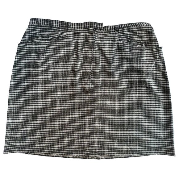 Old Navy Dresses & Skirts - Y2K Plaid Mini Skirt Women 12 Black Gray Dark Academia Schoolcore Classic Preppy